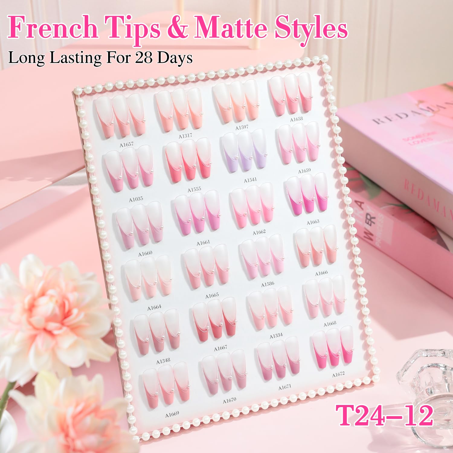 Double Rhythm 28Pcs Gel Nail Polish Set – Neutral Nude Collection T24-12 (0.5oz)