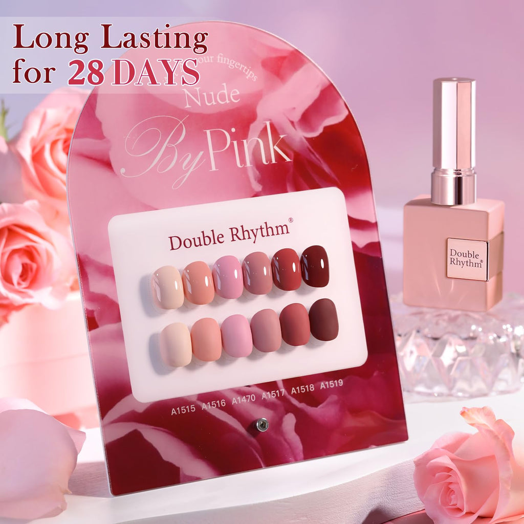 Double Rhythm 6 Pcs Gel Polish Set 15ml – Same Shade, Soak-Off, UV/LED Cure