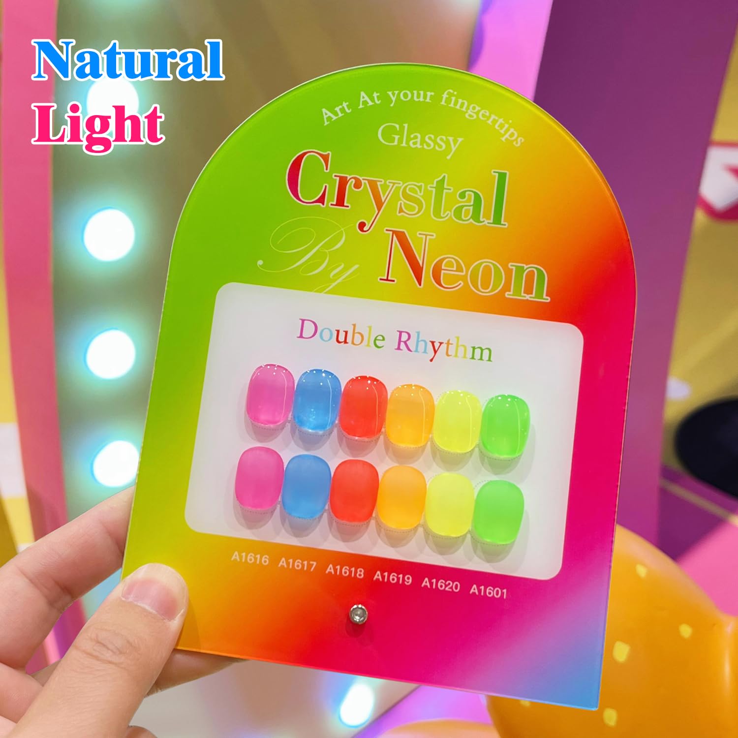 Double Rhythm Gel Polish Set – 6x15ml Jelly Neon Colors for DIY Nail Art
