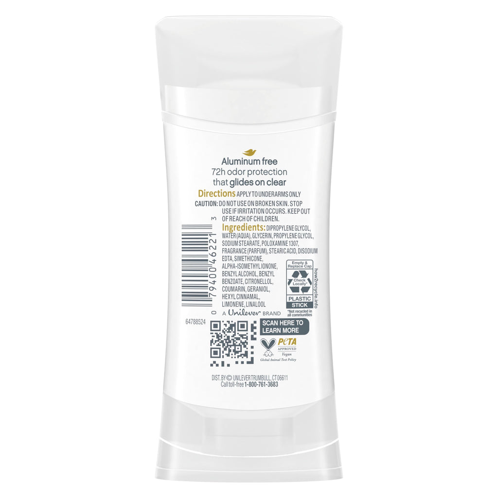Dove Aluminum Free Deodorant for Women – Cucumber & Green Tea, 4 Count, 2.6 oz Each