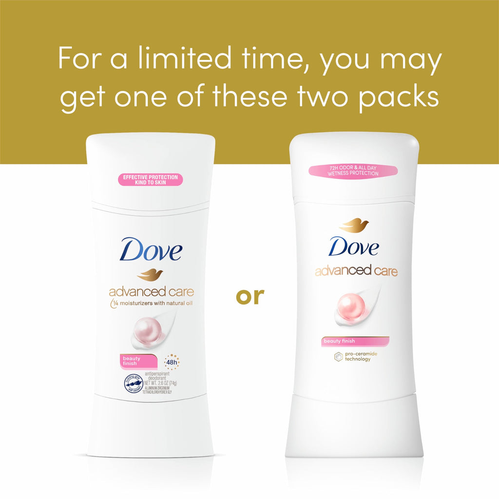 Dove Advanced Care Beauty Finish Antiperspirant Deodorant Stick – 4×2.6 oz
