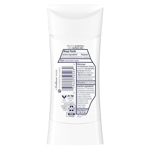 Dove Advanced Care Peach & Chamomile Tea Antiperspirant Deodorant Stick – 72h Odor Control & Skin Barrier Support, 4 Count (2.6 oz each)
