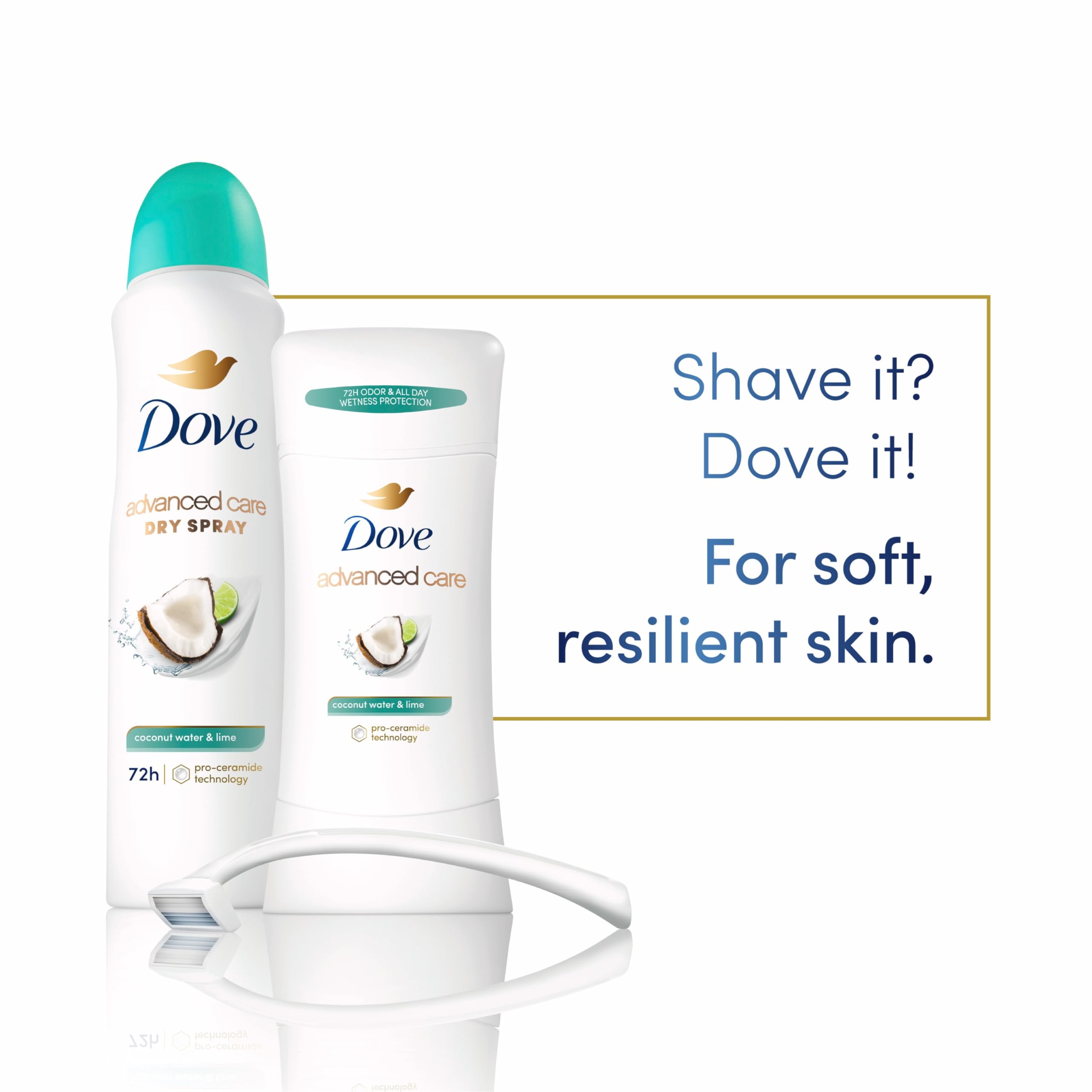 Dove Coconut Water & Lime Dry Spray Antiperspirant – Pro-Ceramide, 3.8 oz (3 ct)