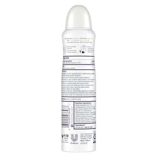 Dove Advanced Care Waterlily & Sakura Blossom Antiperspirant Spray – 3 Count, Pro-Ceramide, 72-Hour Protection