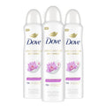 Dove Advanced Care Waterlily & Sakura Blossom Antiperspirant Spray – 3 Count, Pro-Ceramide, 72-Hour Protection