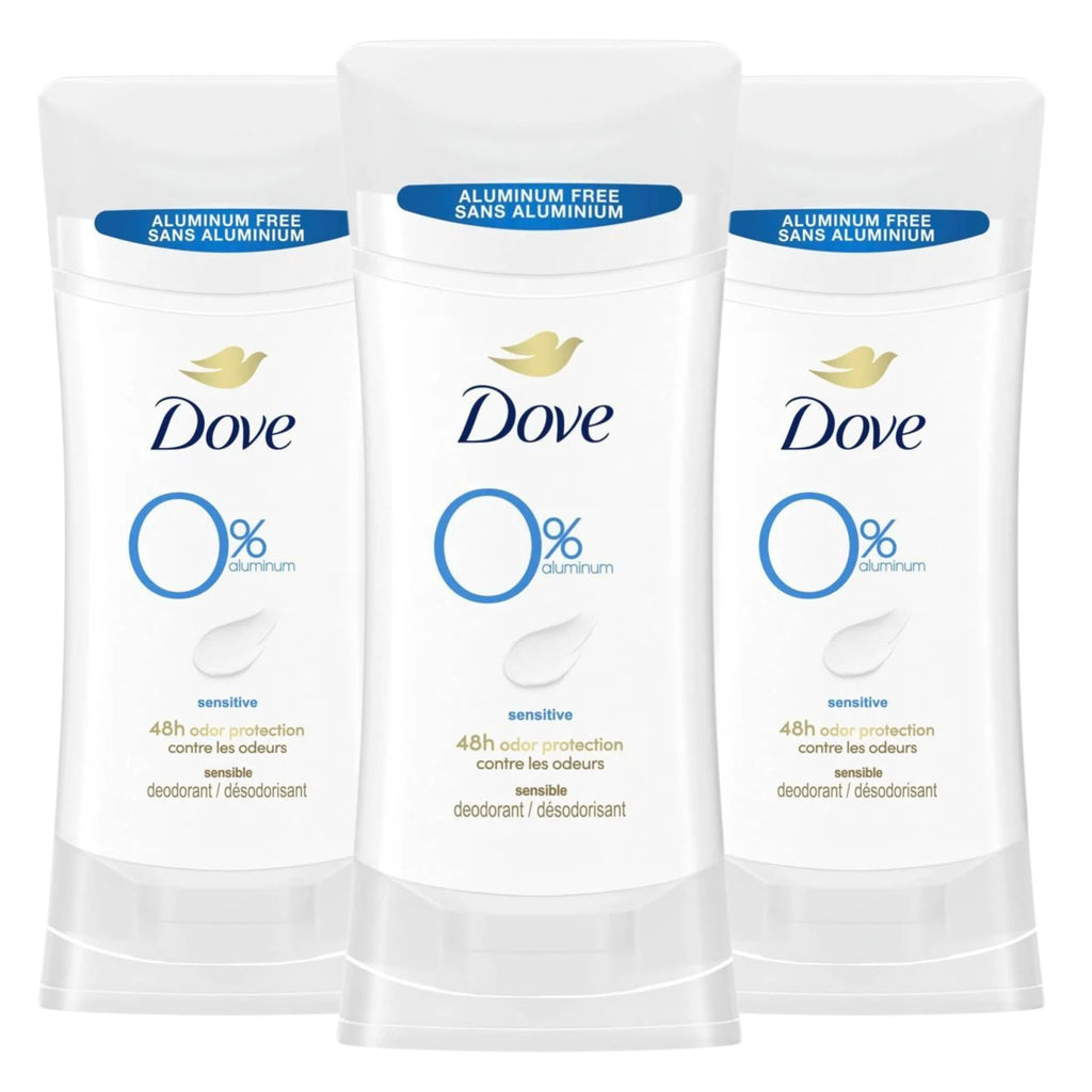 Dove Aluminum Free Deodorant for Women – Sensitive (3 Count) 2.6 oz | 48-Hour Odor Protection