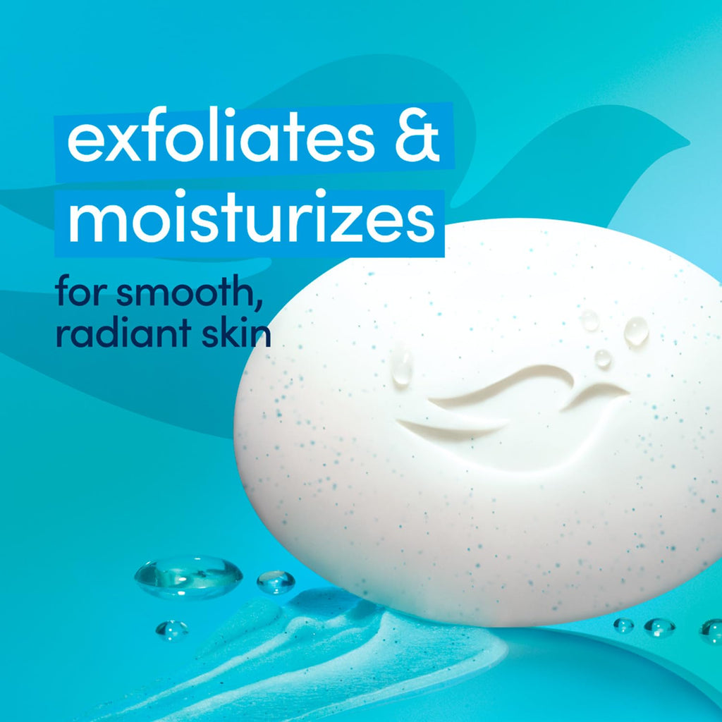 Dove Gentle Exfoliating Beauty Bar 3-Pack – 4.75 oz Each | Moisturizing Face, Body & Hand Soap