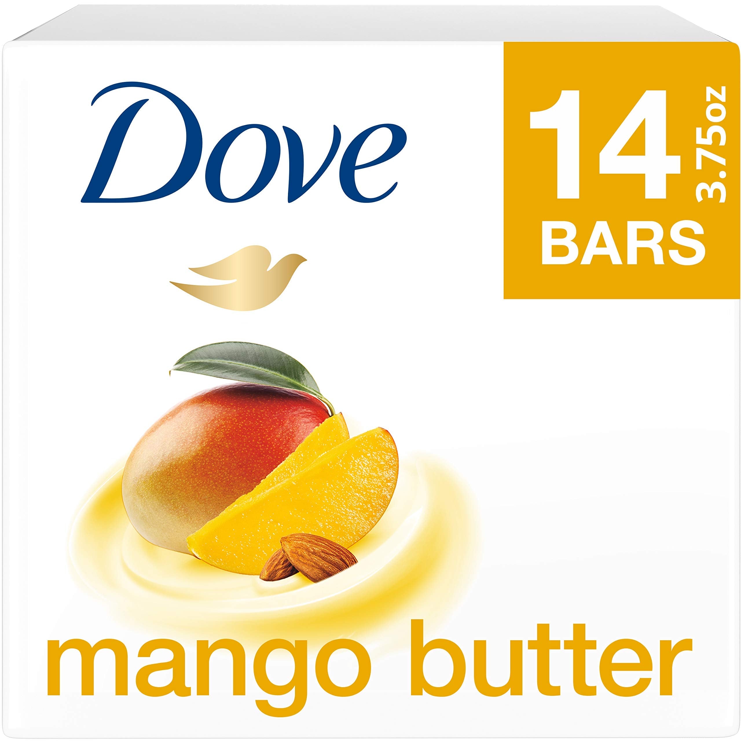 Dove Mango Butter Beauty Bar – 14-Count for Deep Moisture and Soft Skin
