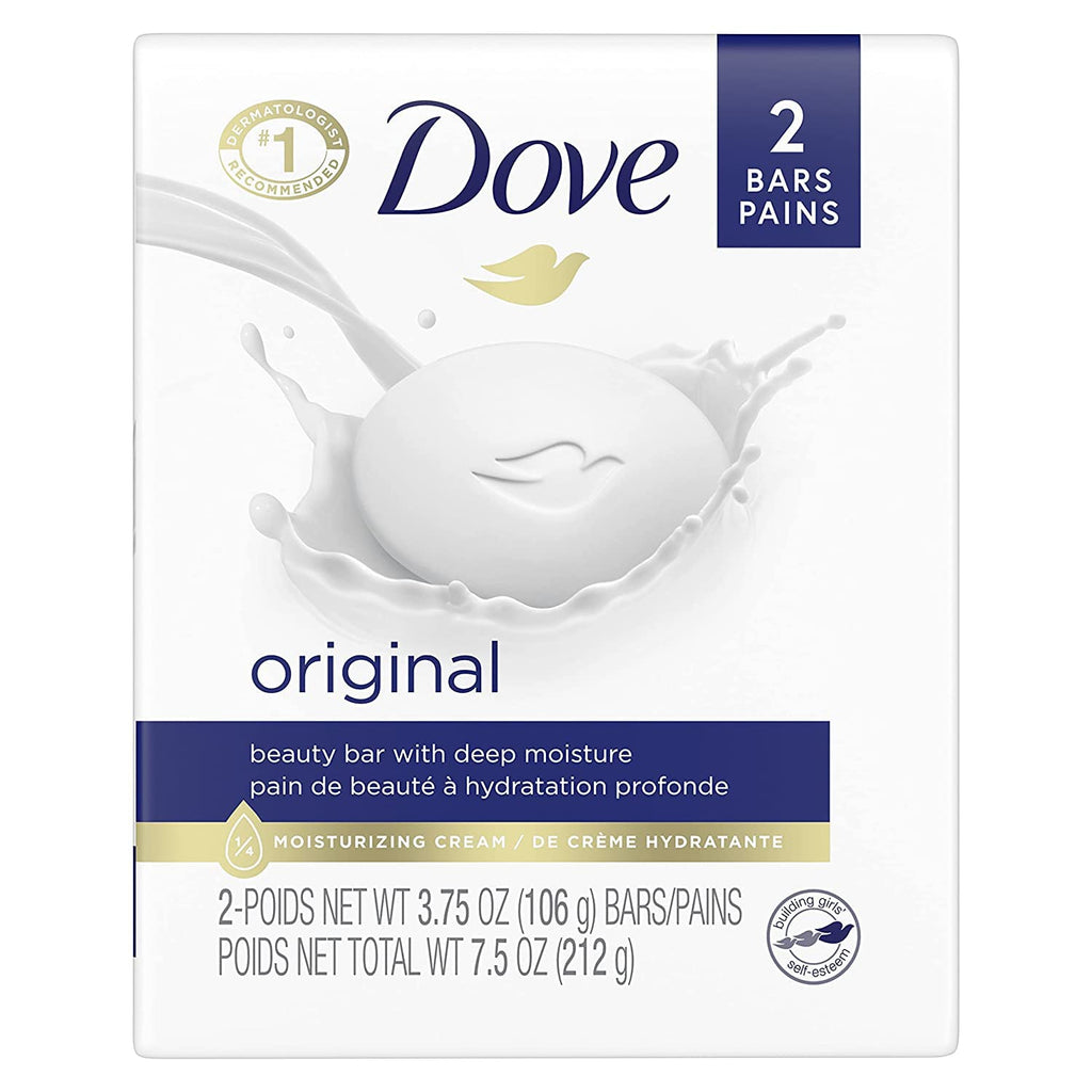 Dove Beauty Bar White 4 oz – 2 Bars (Pack of 5) | Gentle Daily Cleanse