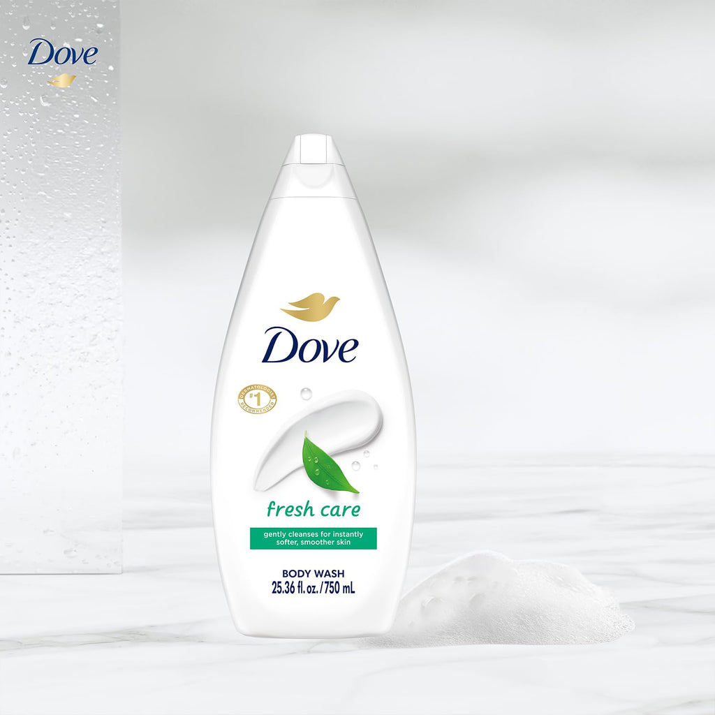 Dove Fresh Care Body Wash 4-Pack – Soothing Moisturizing Cleanser (25.36 oz ea)