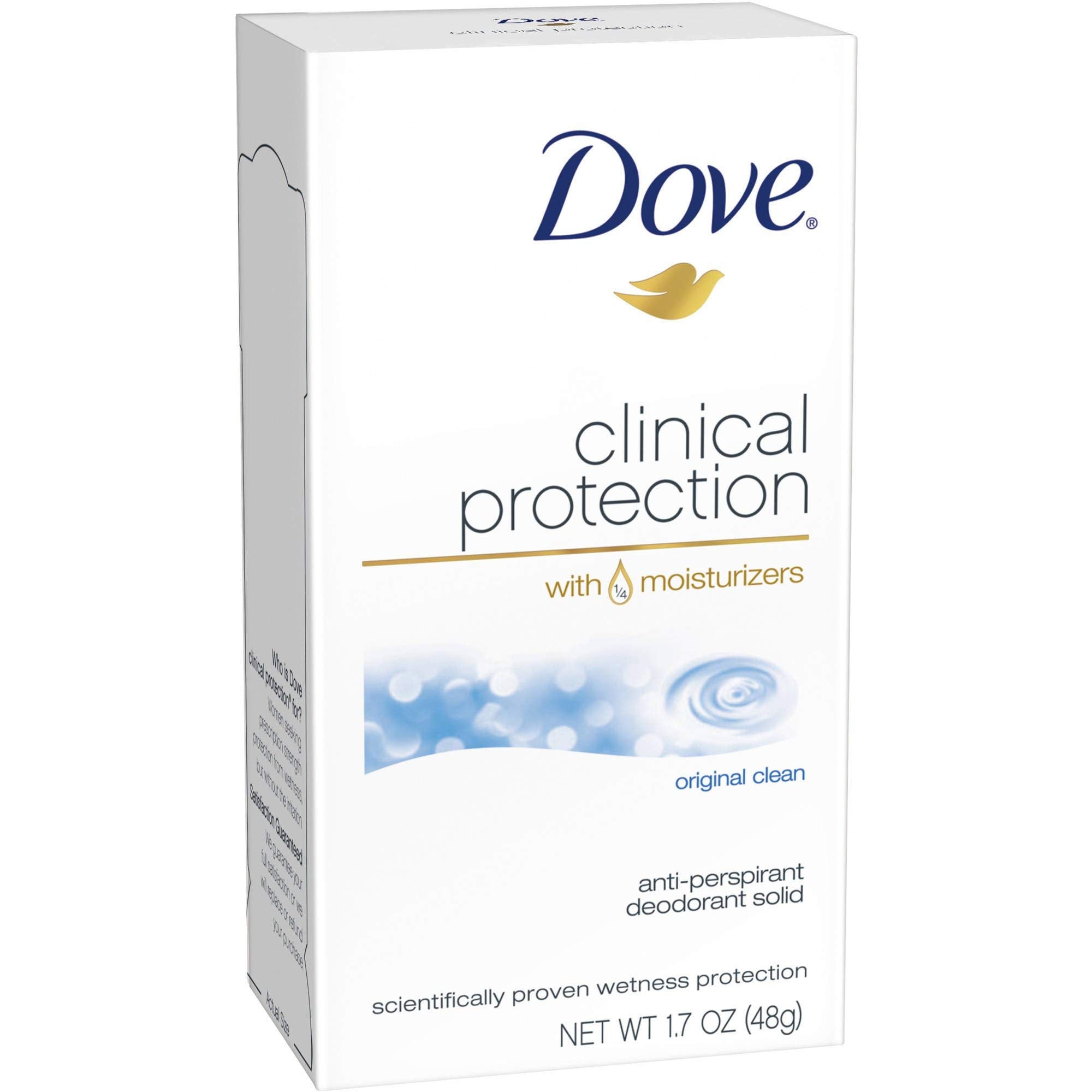 Dove Clinical Protection Deodorant Original Clean 1.7 oz – 12 Pack Bundle