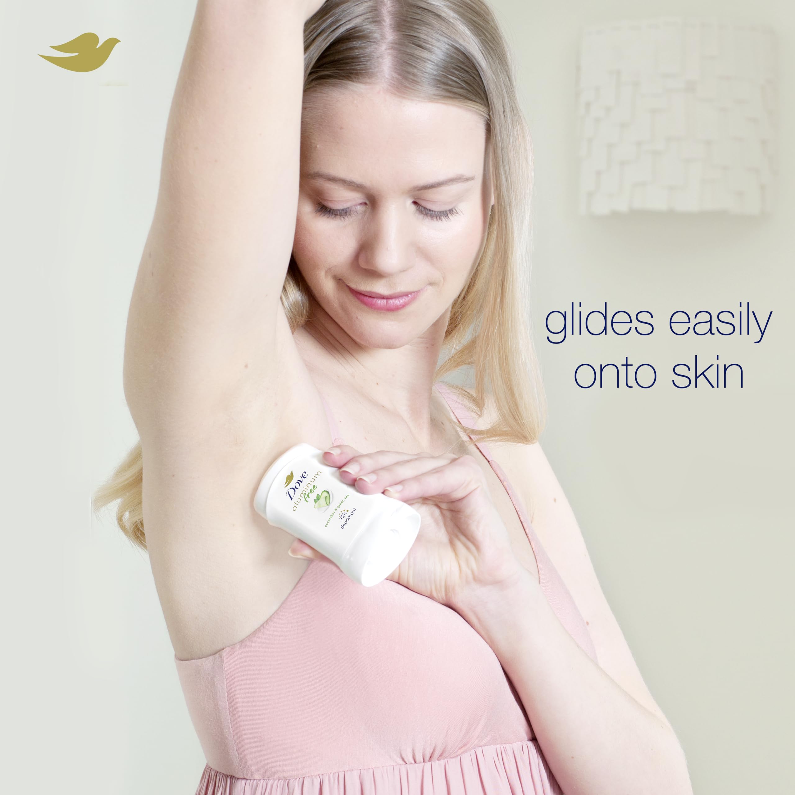 Dove Aluminum Free Deodorant for Women – Cucumber & Green Tea, 4 Count, 2.6 oz Each