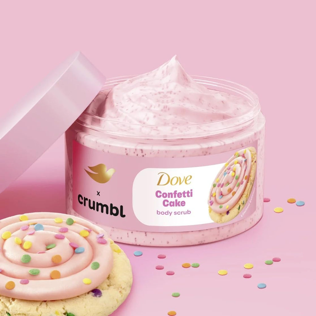 Dove Crumbl Confetti Cake Gift Set – Limited Edition 3 Count Body Care Trio