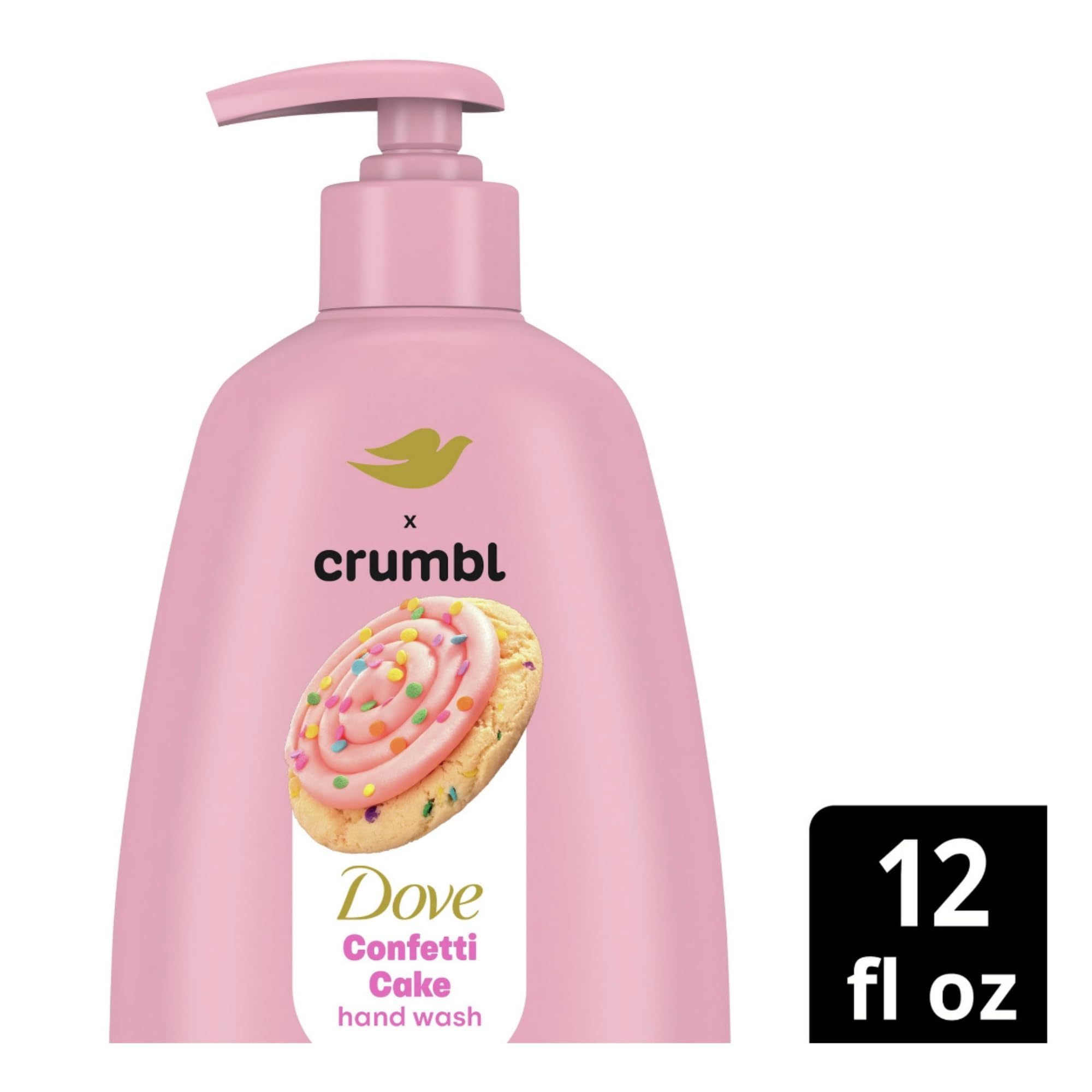 Dove X Crumbl Confetti Cake Moisturizing Hand Wash | 2-Pack, 12 oz with Pump | Limited Edition