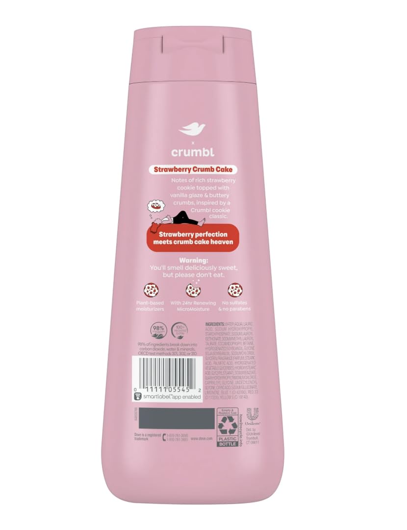 Dove Moisturizing Liquid Body Wash Strawberry Crumb Cake – 20 oz