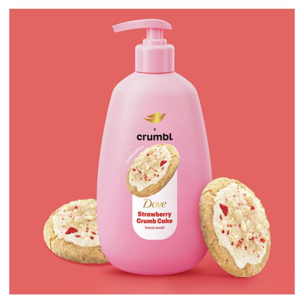 Dove X Crumbl Moisturizing Liquid Hand Wash Strawberry Crumb Cake | 2-Pack, 12 oz Pumps | Limited Edition
