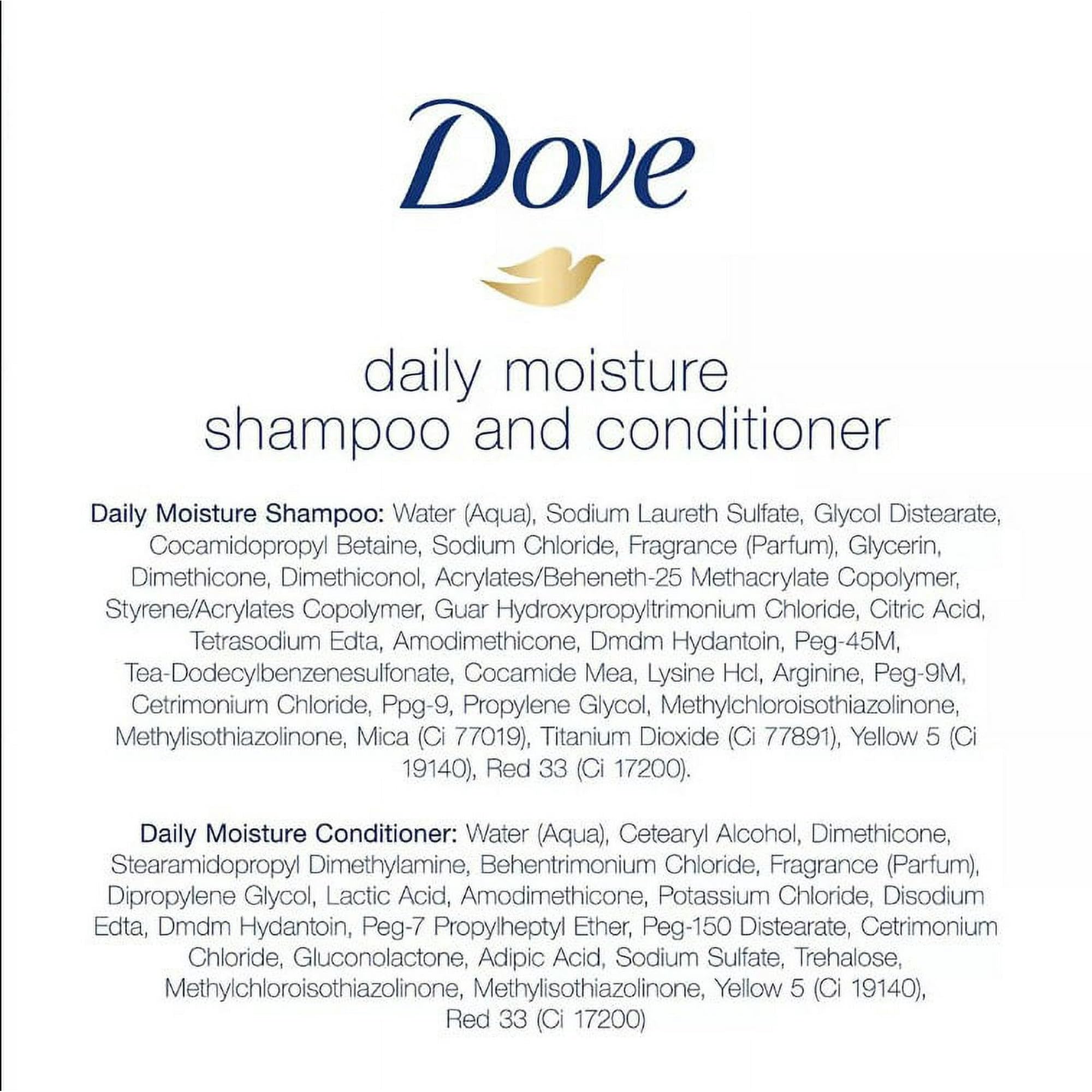 Dove Moisturizing Shampoo and Conditioner with Pump Daily Moisture, 2 ct/40 oz