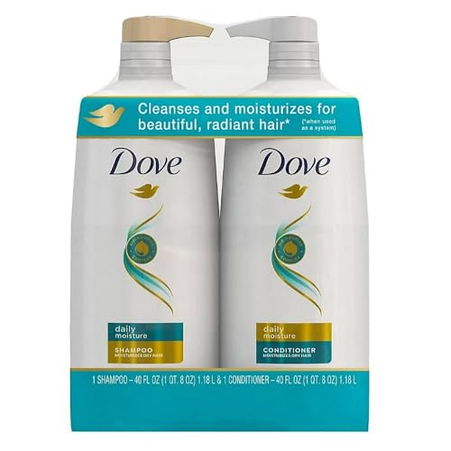Dove Moisturizing Shampoo and Conditioner with Pump Daily Moisture, 2 ct/40 oz