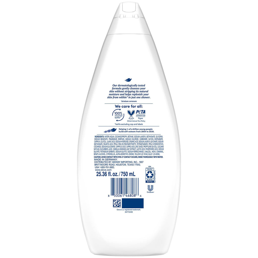 Dove Fresh Care Body Wash 4-Pack – Soothing Moisturizing Cleanser (25.36 oz ea)