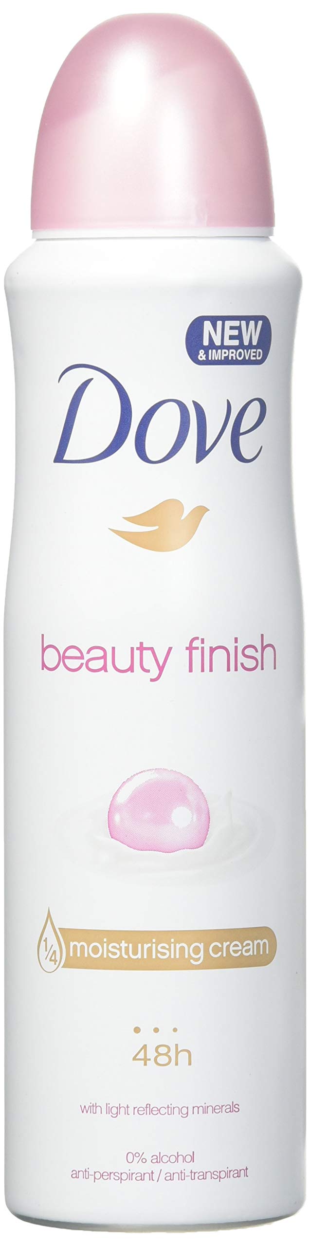 Dove Deodorant & Anti-Perspirant Beauty Finish – 6-Pack, 0% Alcohol, 24–48 Hr Protection (150 ml each)
