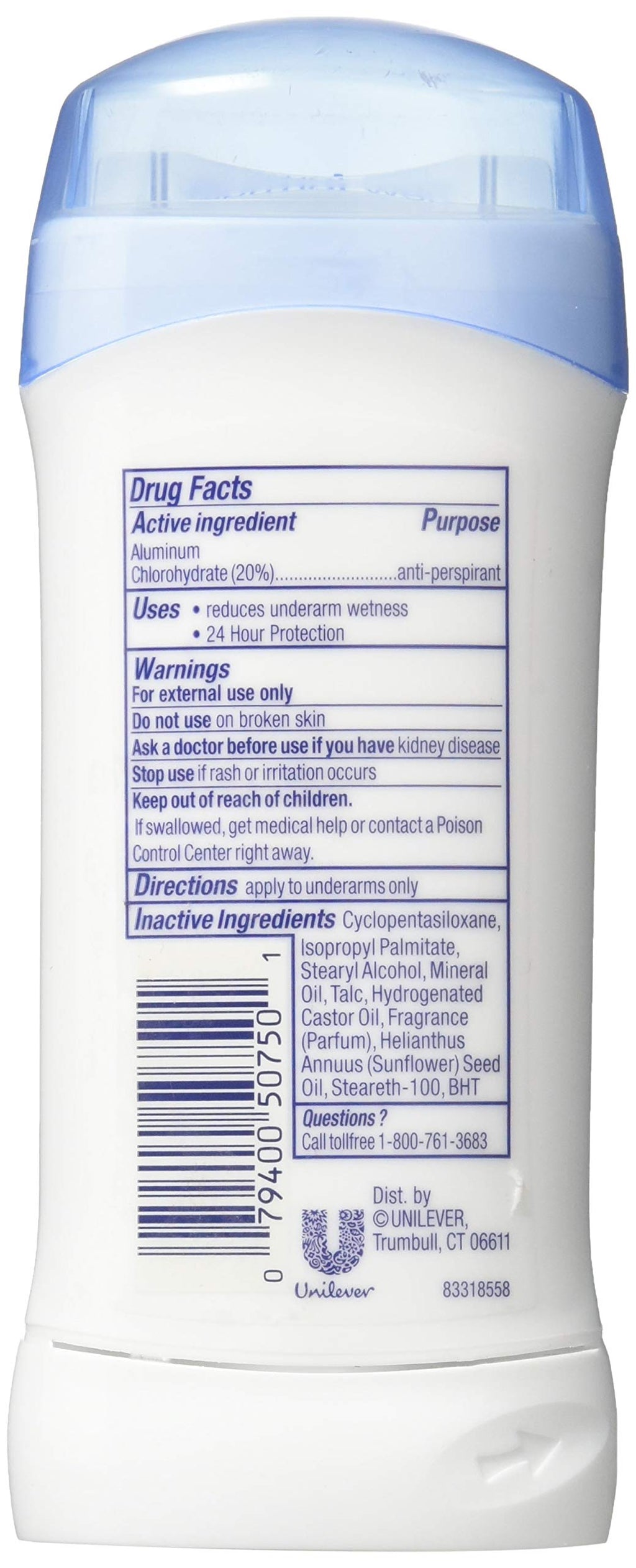 Dove Deodorant 2.6 oz Invisible Solid Fresh - 3 Pack | 24-Hour Protection