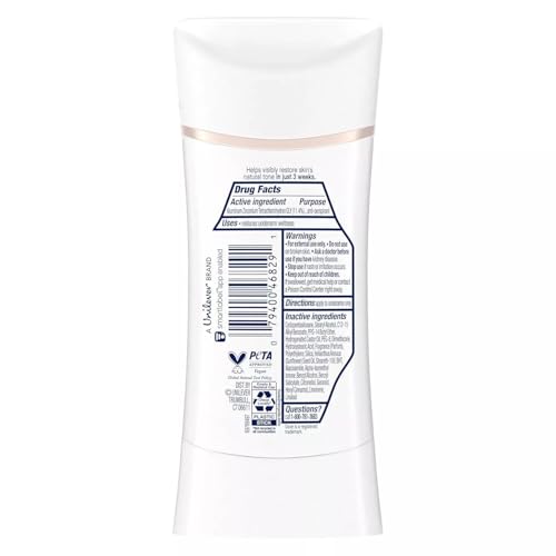 Dove Even Tone Antiperspirant Deodorant for Uneven Skin Tone – Rosewood & Powder, 2.6 oz (3 Count)
