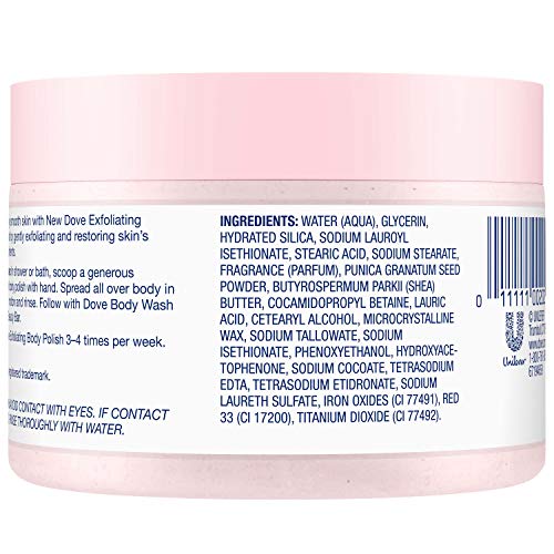 Dove Exfoliating Body Polish Scrub – Pomegranate & Shea Butter, 10.5 oz