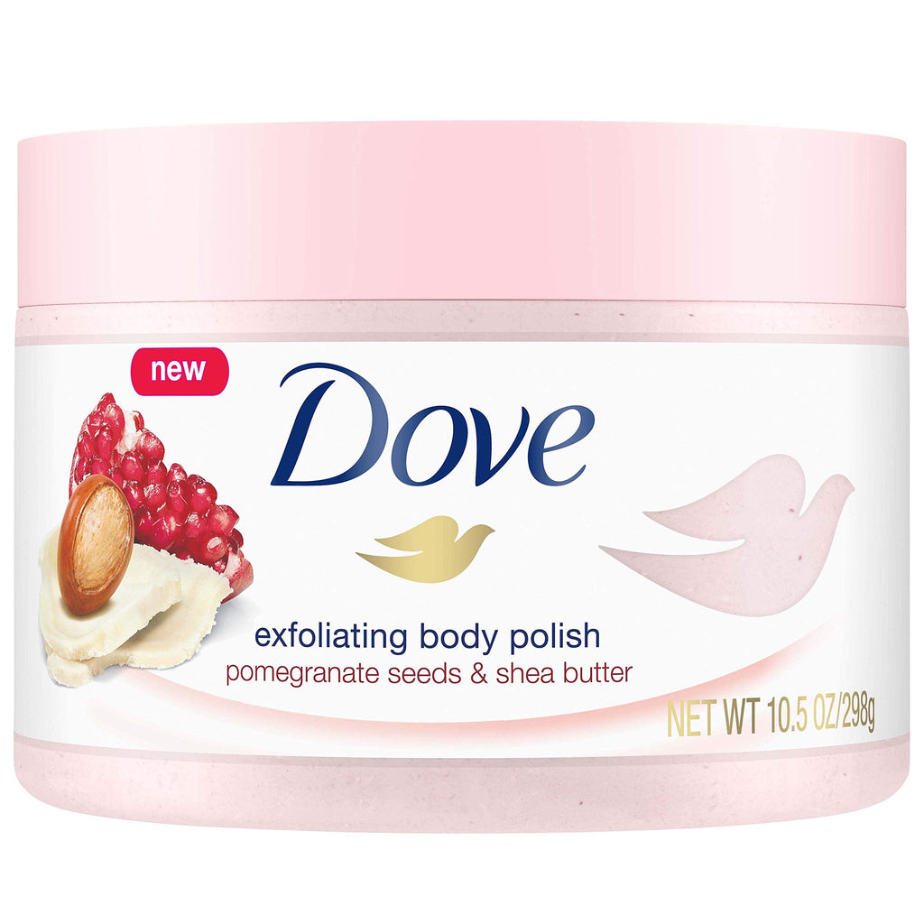 Dove Exfoliating Body Polish Scrub – Pomegranate & Shea Butter, 10.5 oz