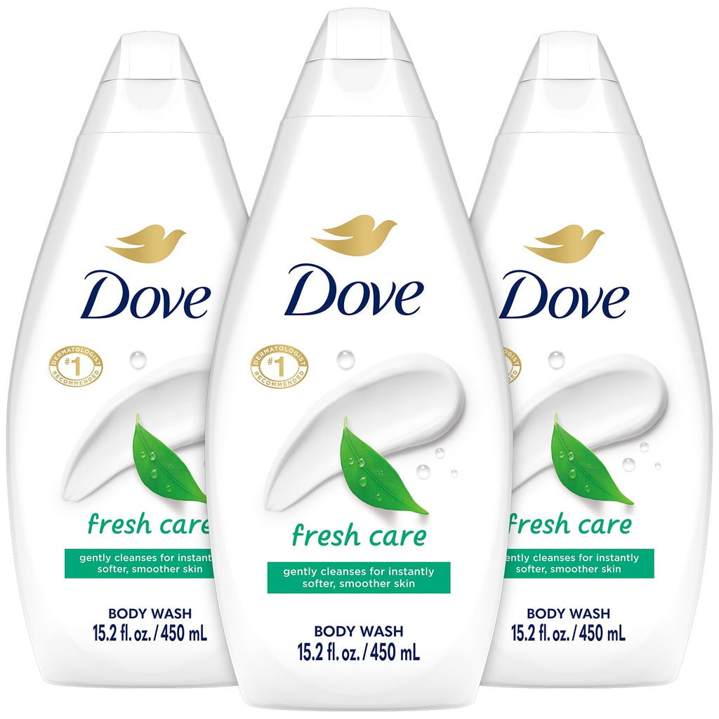 Dove Fresh Care Body Wash 3-Pack – Revitalizing Moisturizing Cleanser (15.2 oz each)