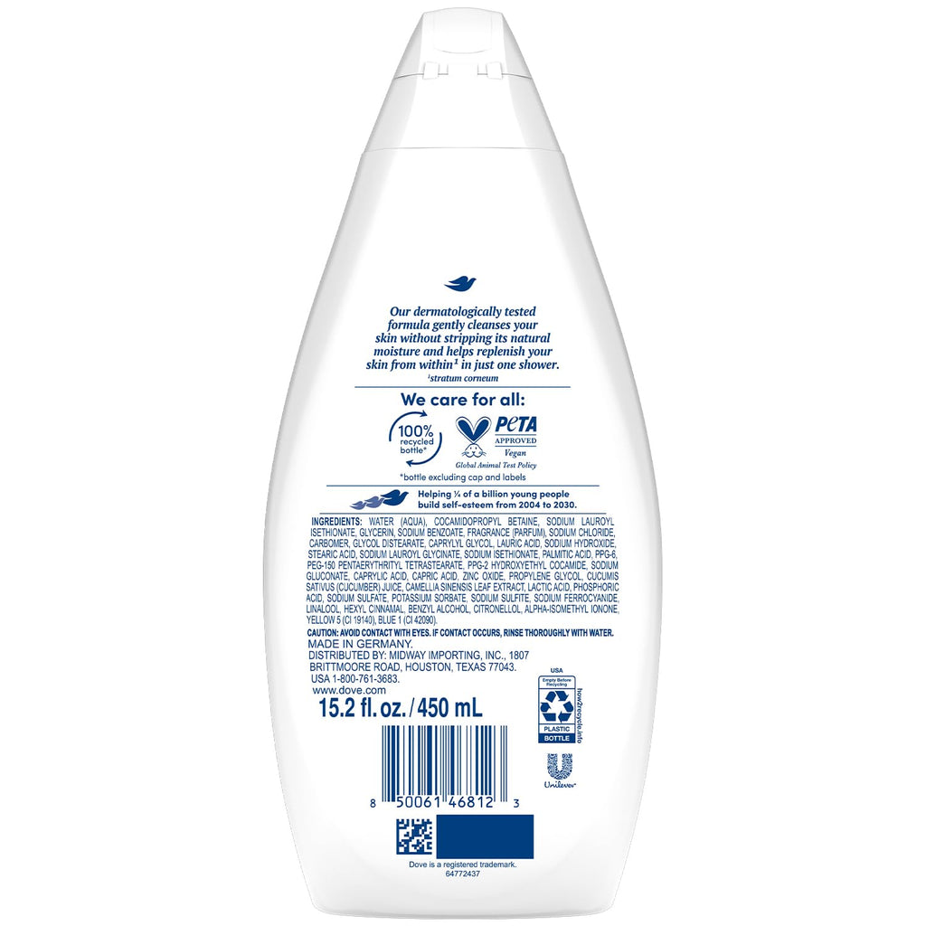 Dove Fresh Care Body Wash 3-Pack – Revitalizing Moisturizing Cleanser (15.2 oz each)