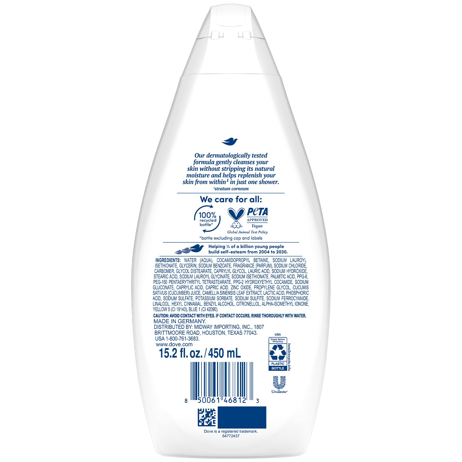 Dove Fresh Care Body Wash 3-Pack – Revitalizing Moisturizing Cleanser (15.2 oz each)