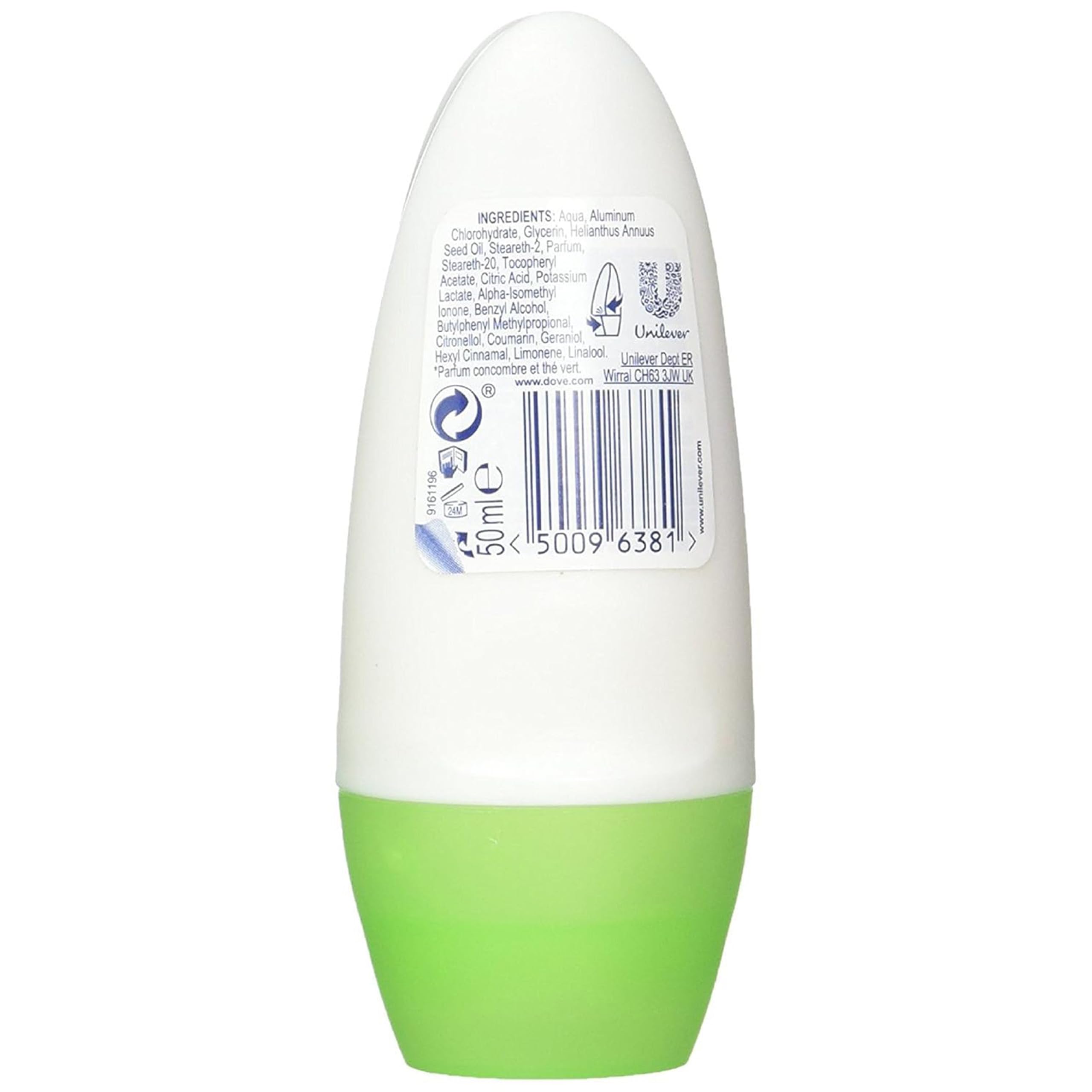 Dove Go Fresh Cucumber & Green Tea Roll-On Deodorant – 6-Pack, TSA Approved 1.4 oz