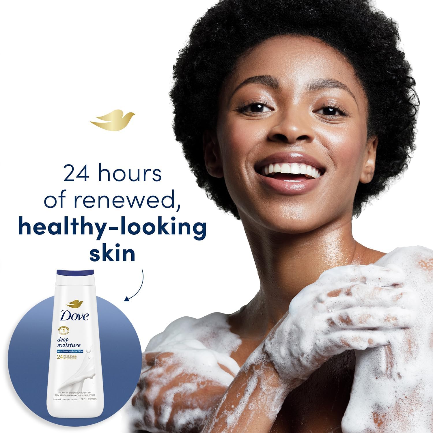 Dove 2-in-1 Shampoo & Conditioner Daily Moisture + Deep Moisture Body Wash – Hydrating Hair & Skin Set