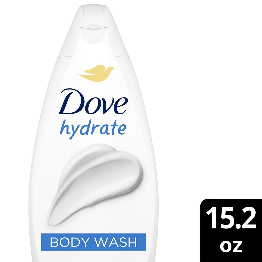 Dove Hydrate Body Wash 2-Pack – Moisturizing Cleanser for Soft Skin (15.2 oz Ea)