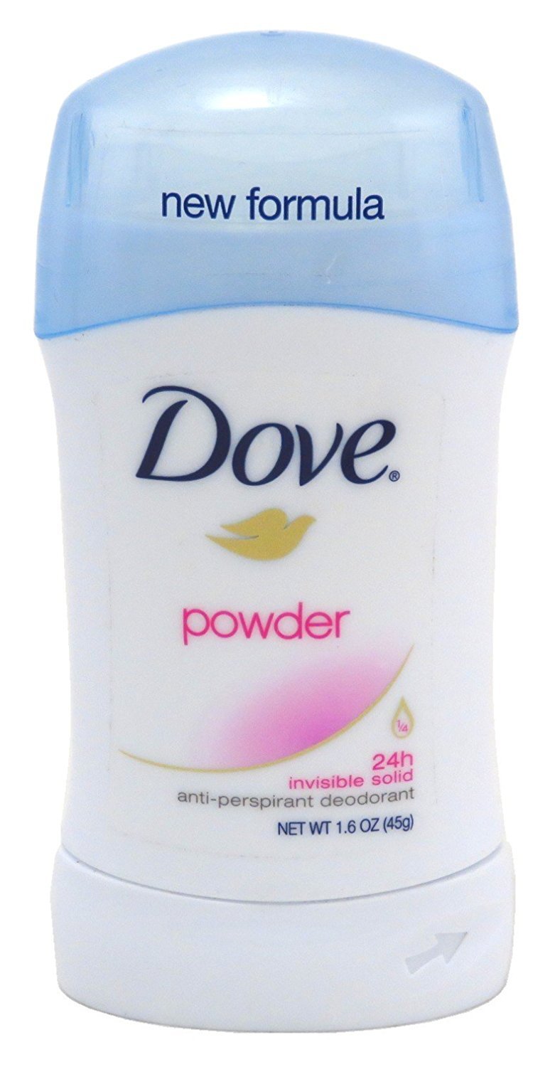 Dove Invisible Solid Powder Deodorant – 1.6 oz (47 ml) – 6-Pack | 24-Hour Protection