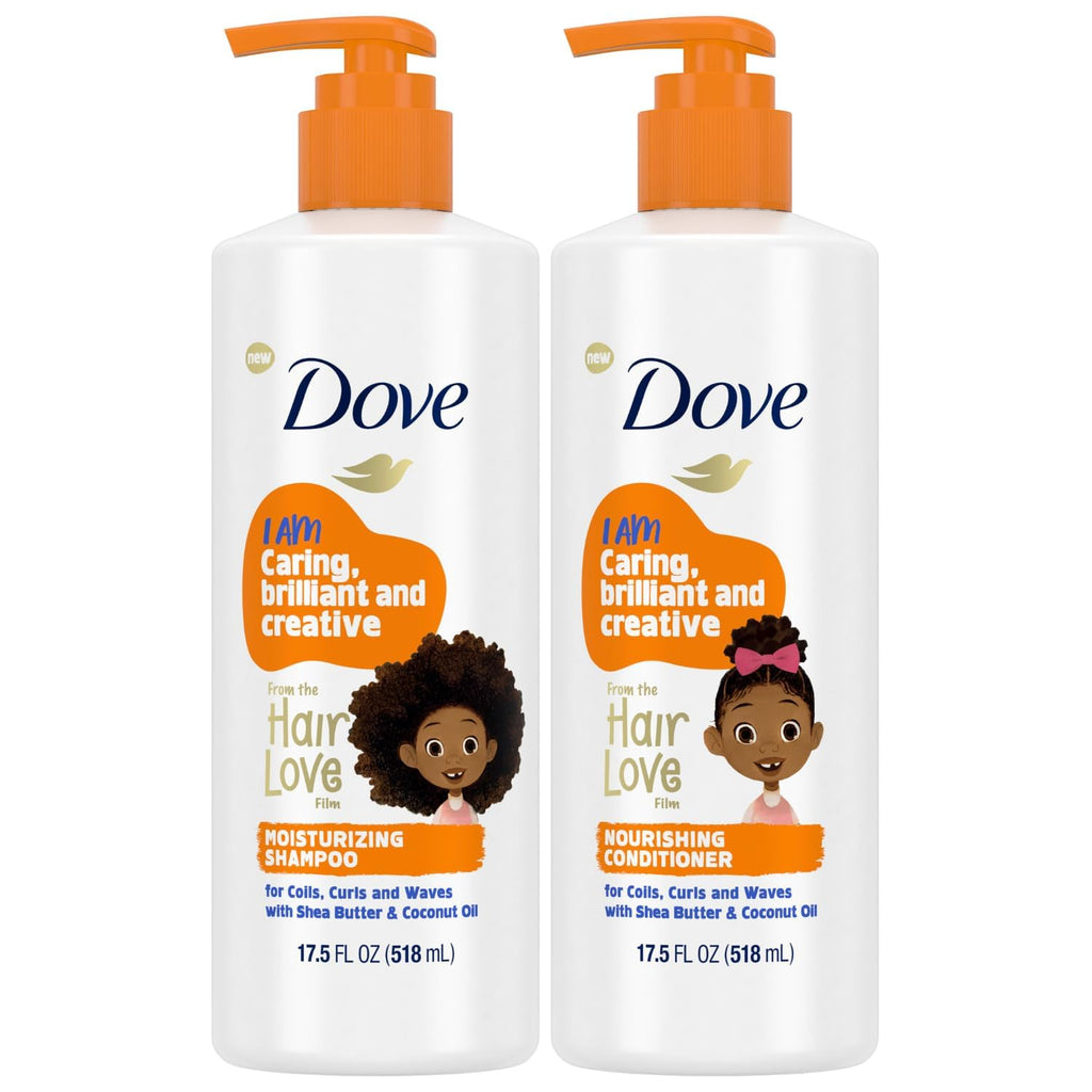 Dove Love Collection Kids Shampoo & Conditioner Set — Curly & Wavy Hair (17.5 oz)