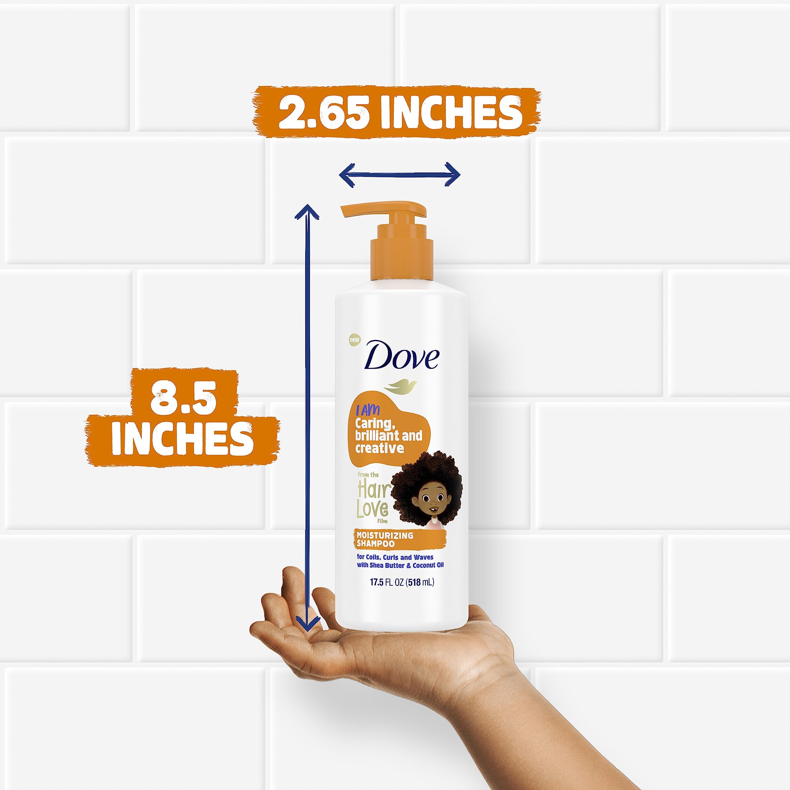 Dove Love Collection Kids Shampoo & Conditioner Set — Curly & Wavy Hair (17.5 oz)