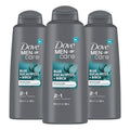 DOVE MEN + CARE 2 in 1 Shampoo Conditioner Body Wash Eucalyptus + Birch – 3 Count (20.4 oz each)