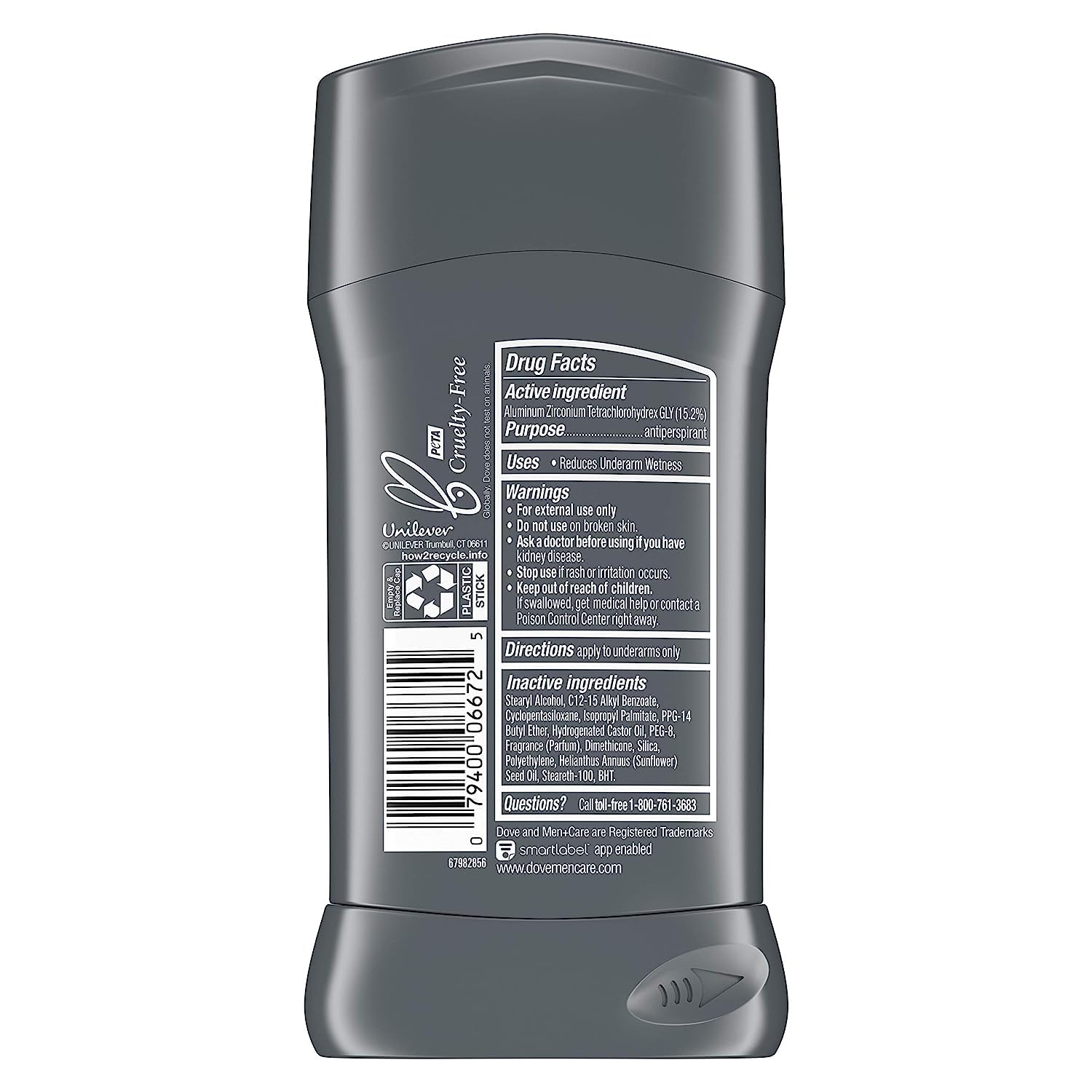 Dove Men+Care 48-Hour Antiperspirant Stick – Extra Fresh, Non-Irritant, 2.7 oz (Pack of 7)