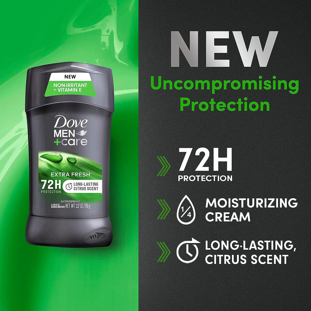 Dove Men+Care 48-Hour Antiperspirant Stick – Extra Fresh, Non-Irritant, 2.7 oz (Pack of 7)