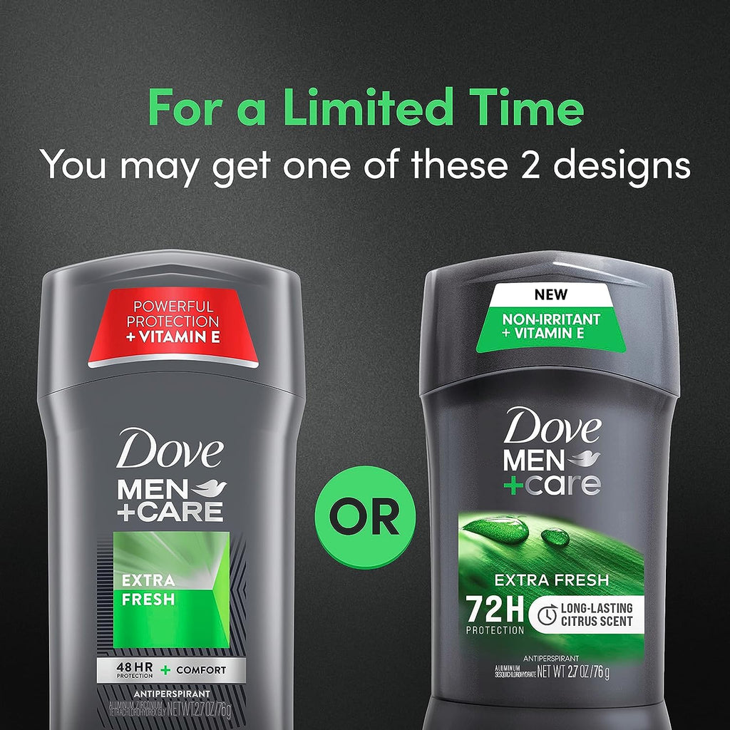 Dove Men+Care 48-Hour Antiperspirant Stick – Extra Fresh, Non-Irritant, 2.7 oz (Pack of 7)