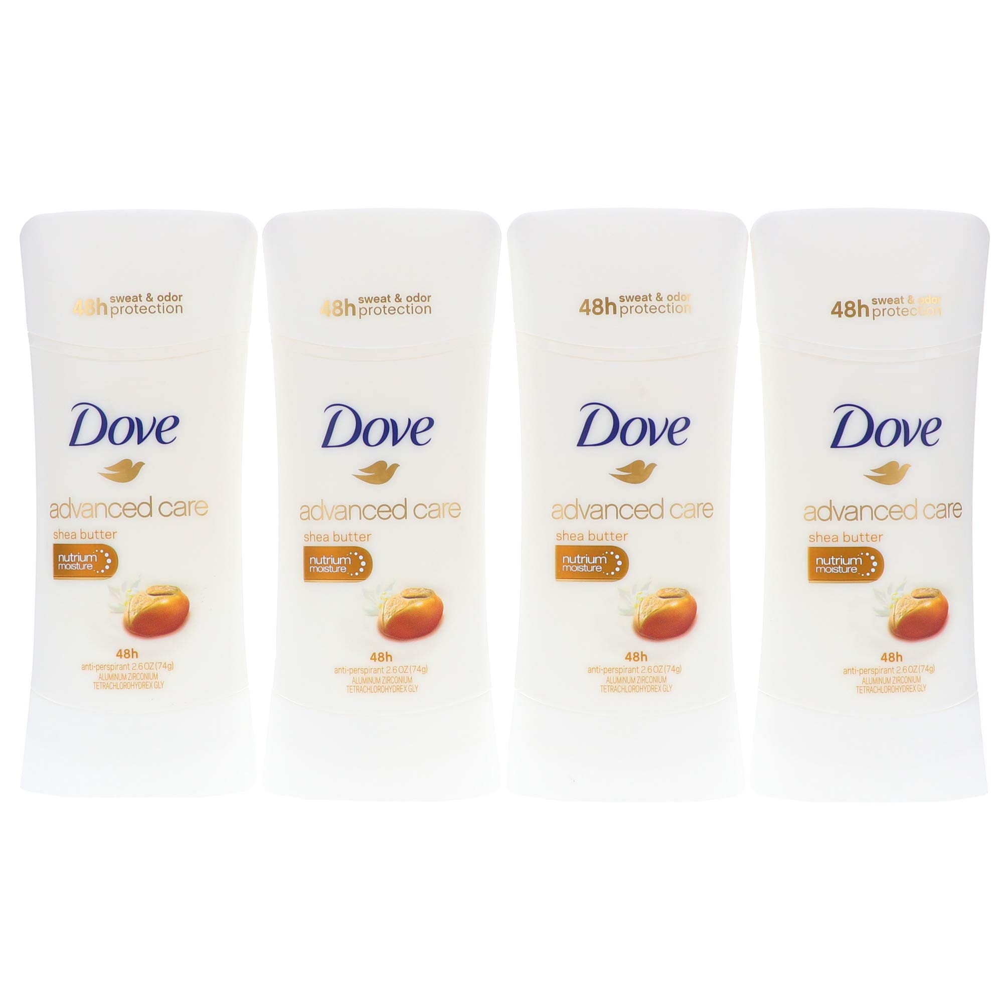 Dove Men+Care Advanced Care Shea Butter Antiperspirant – 2.6 oz Pack of 4