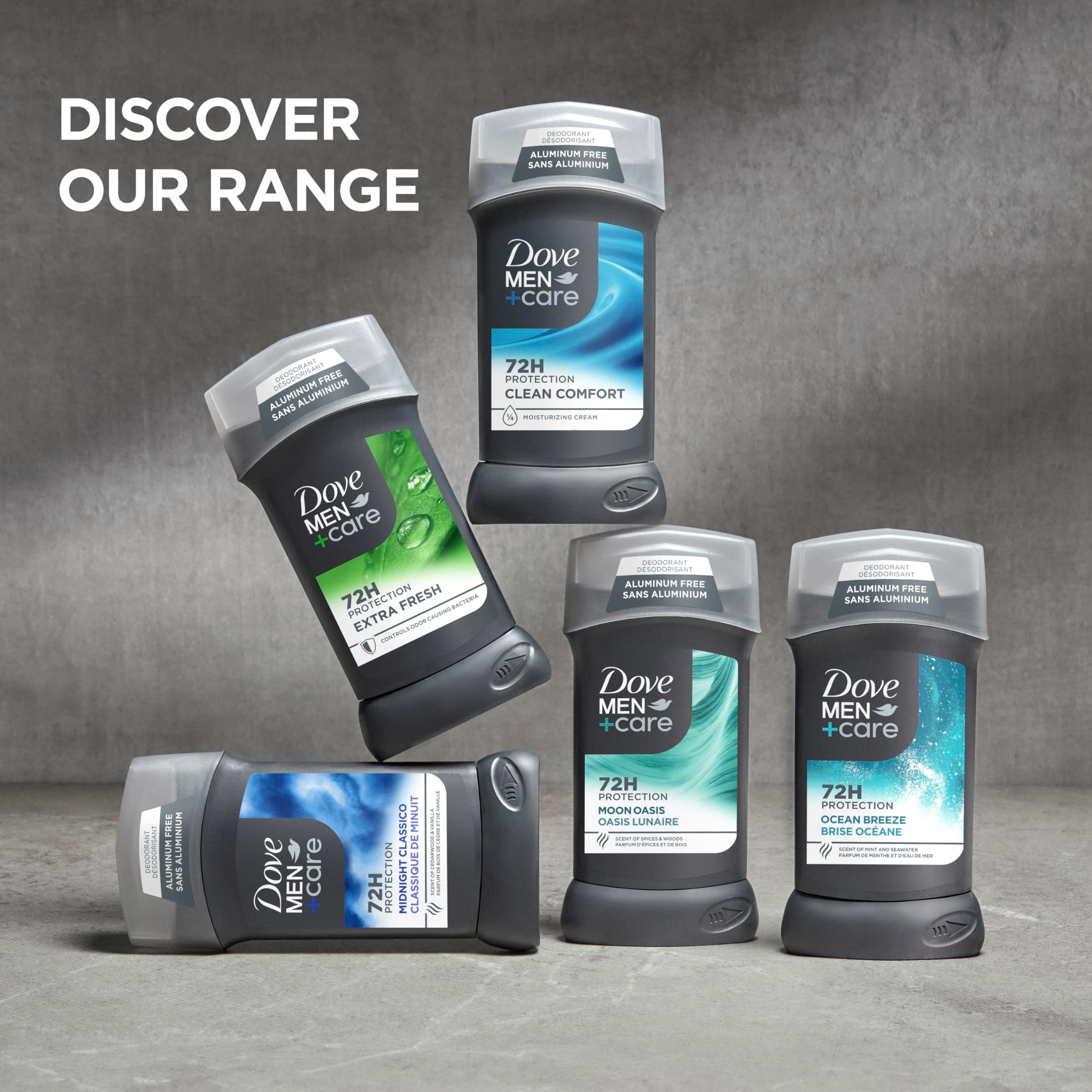 Dove Men+Care Extra Fresh Aluminum-Free Deodorant Stick – 4-Count, 3 oz Each, 72-Hour Odor Protection