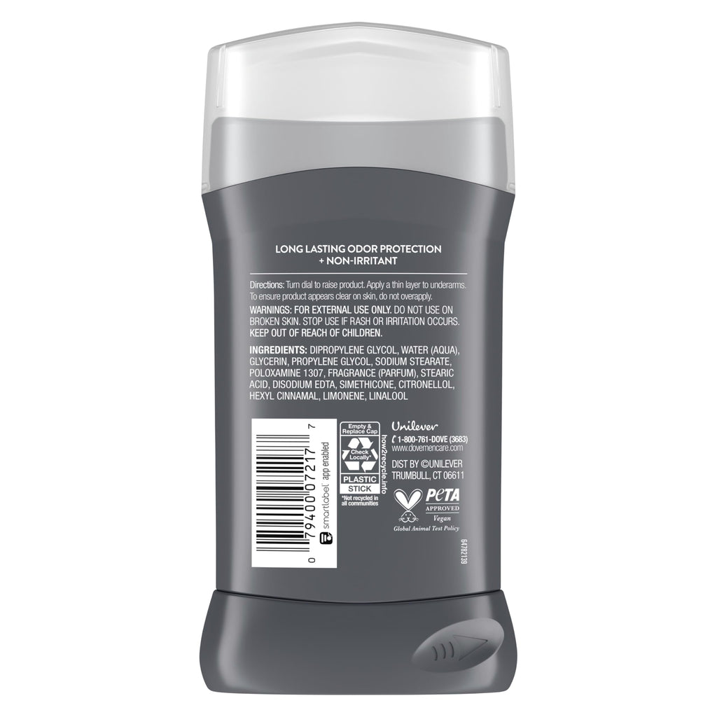 Dove Men+Care Extra Fresh Aluminum-Free Deodorant Stick – 4-Count, 3 oz Each, 72-Hour Odor Protection