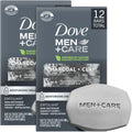 Dove Men+Care Charcoal Exfoliating Bar 12-Pack – 3-in-1 Soap for Skin, Hands & Shaving (3.75 oz ea)
