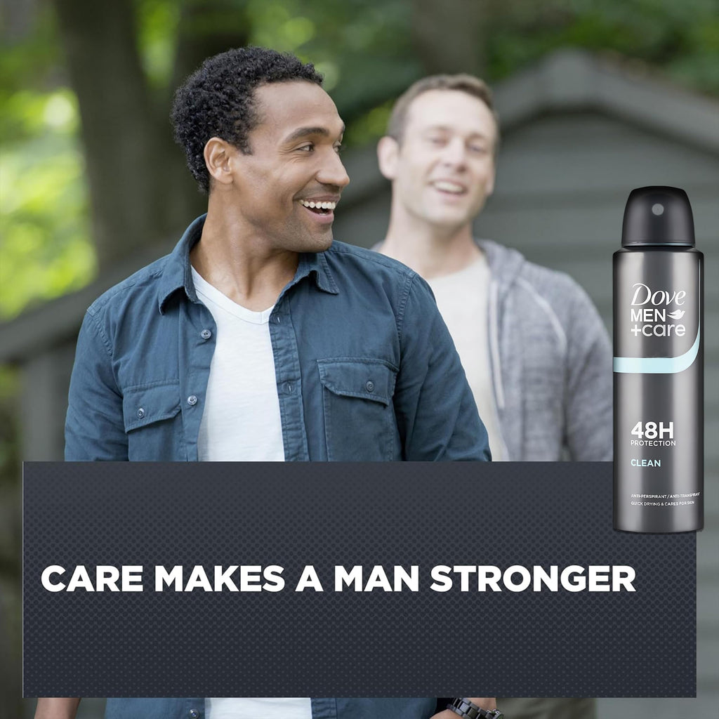 Dove Men+Care Classic Antiperspirant Spray – 6-Pack, 48-Hour Sweat & Odor Protection