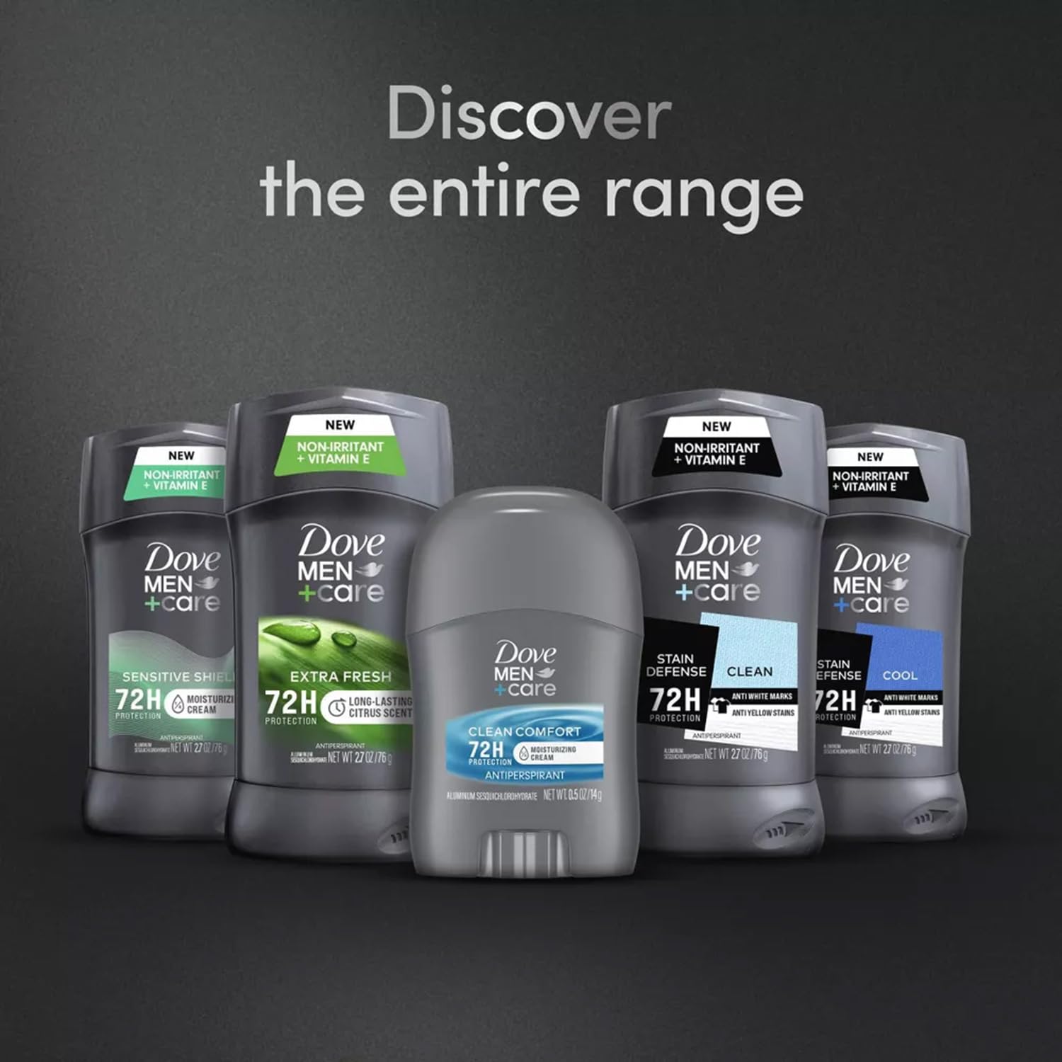 Dove Men+Care Clean Comfort Antiperspirant 4-Piece Set – 72H Protection