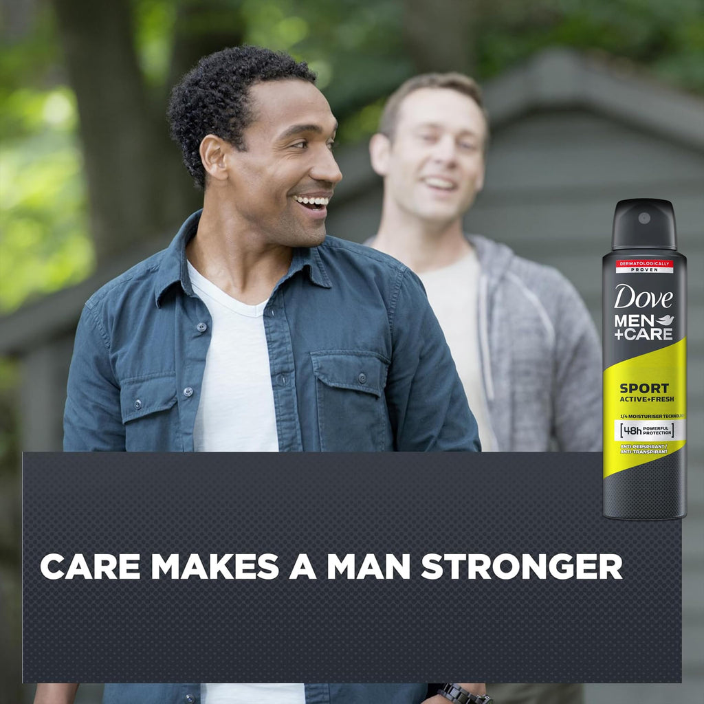 Dove Men+Care Sport Active+Fresh Antiperspirant Spray – 6 Pack, 48-Hour Odor Protection