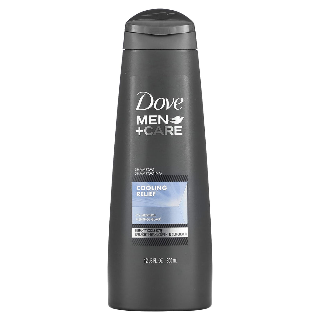 Dove Men+Care Fortifying Shampoo – Cooling Relief with Icy Menthol – 12 oz Bottle (355 mL)