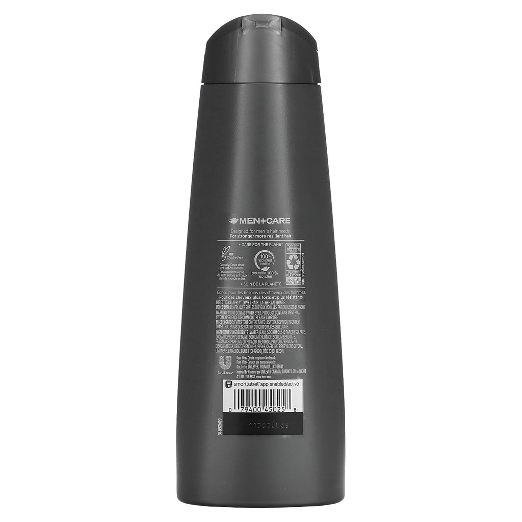 Dove Men+Care Fortifying Shampoo – Cooling Relief with Icy Menthol – 12 oz Bottle (355 mL)